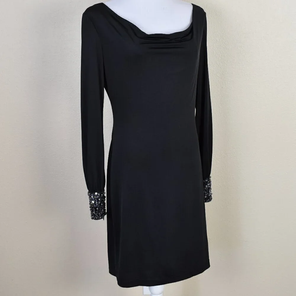 Calvin Klein Formal Sequin Cuff Draped Dress - 8 - Picture 7 of 8